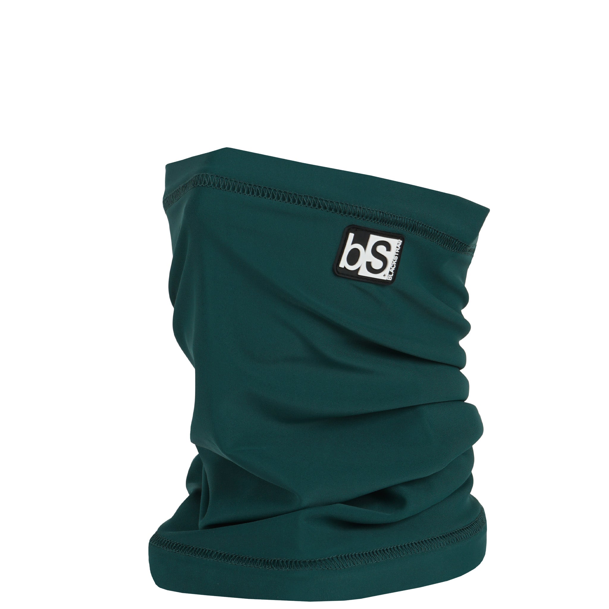 Dual Layer Tube Neck Warmer | Solids Blackstrap Emerald  