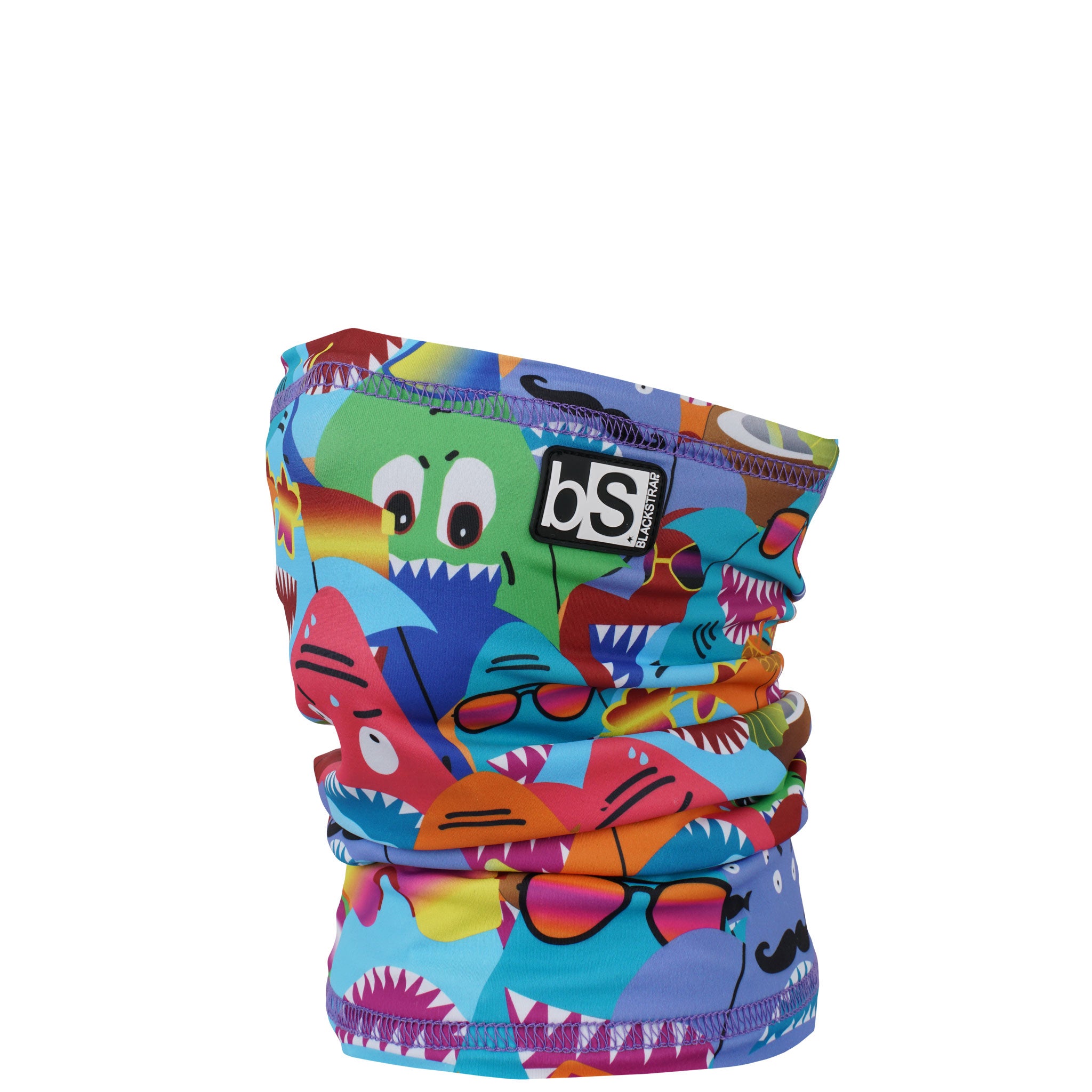 Kids' Dual Layer Tube Neck Warmer | Prints BlackStrap Friends Sharks  