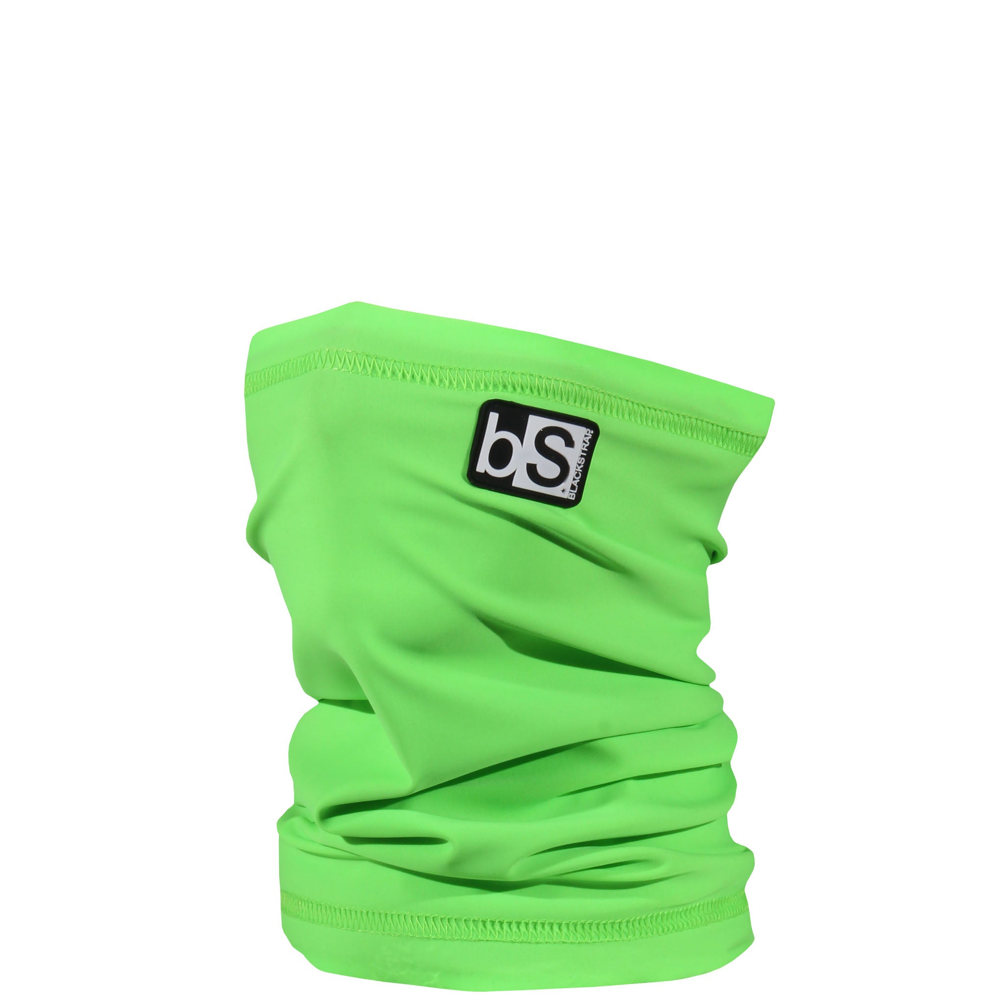 Kids' Dual Layer Tube Neck Warmer | Solids BlackStrap Bright Green  