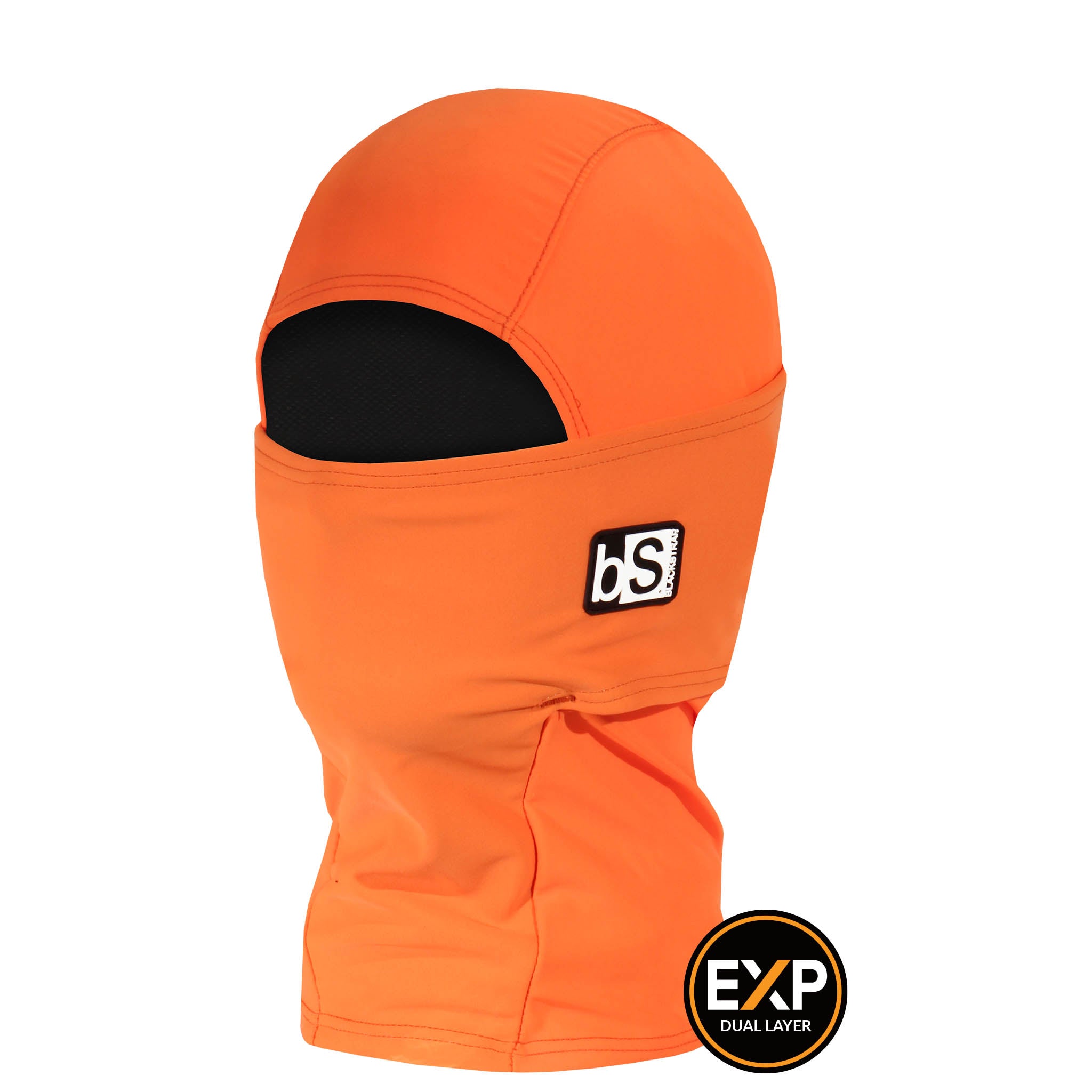 Kids' Expedition Hood Balaclava | Solids BlackStrap Bright Orange  